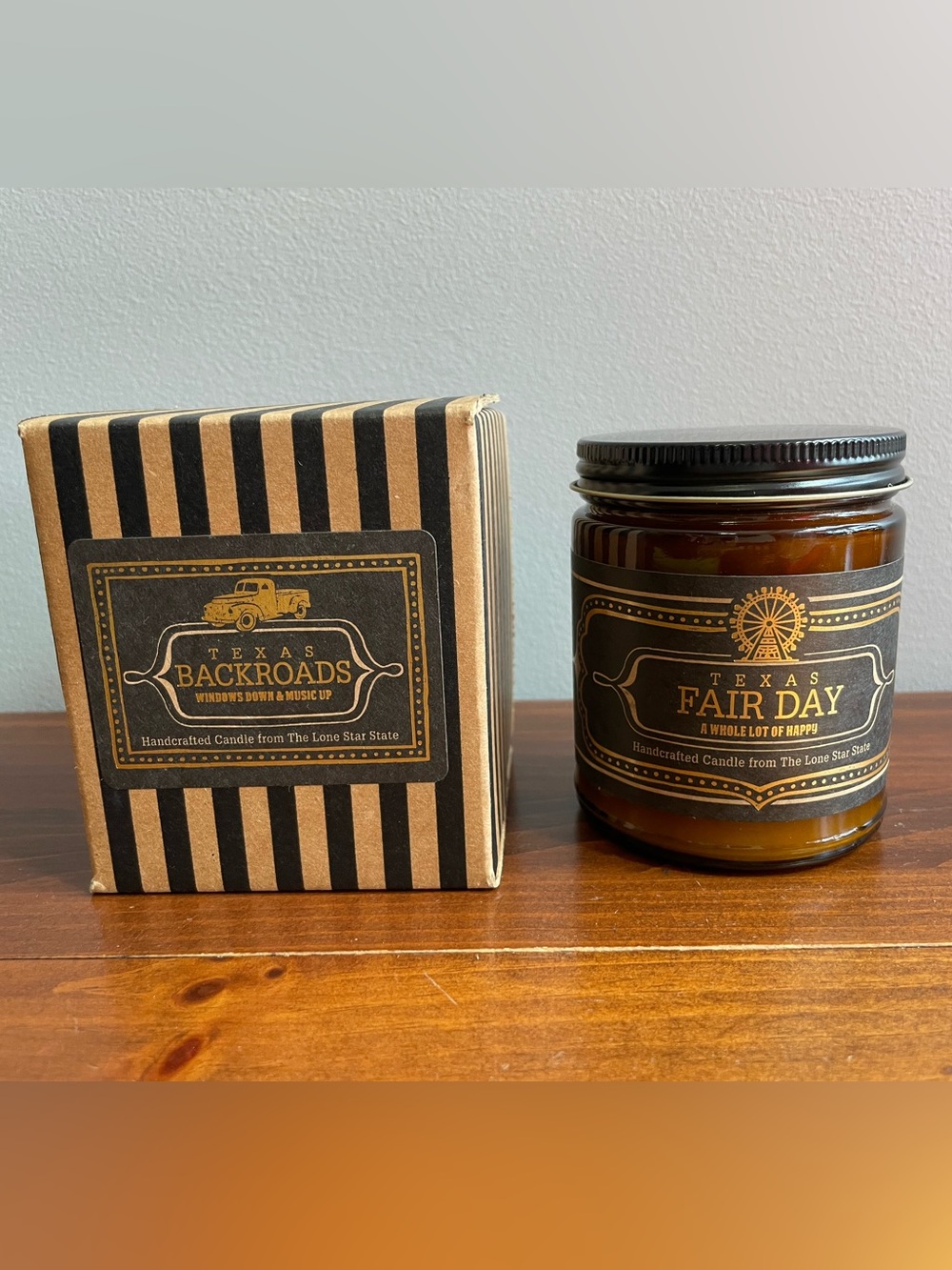 Texas Fair Day & Texas Backroads Scented Candles- Jackson Vaughn